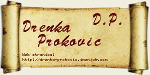 Drenka Proković vizit kartica